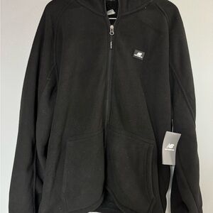 NWT New Balance Black Fleece Jacket